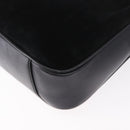 GUCCI Bamboo Hand Bag Suede Black Gold 001 3754 1638 Auth ep13532-14