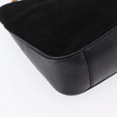 GUCCI Bamboo Hand Bag Suede Black Gold 001 3754 1638 Auth ep13532-15