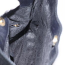 GUCCI Bamboo Hand Bag Suede Black Gold 001 3754 1638 Auth ep13532-19