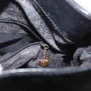 GUCCI Bamboo Hand Bag Suede Black Gold 001 3754 1638 Auth ep13532-20