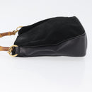 GUCCI Bamboo Hand Bag Suede Black Gold 001 3754 1638 Auth ep13532-4