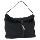 GUCCI Jackie Shoulder Bag Nylon Black Silver Auth ep13535-1