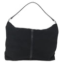 GUCCI Jackie Shoulder Bag Nylon Black Silver Auth ep13535-2