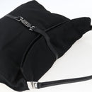 GUCCI Jackie Shoulder Bag Nylon Black Silver Auth ep13535-6