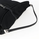 GUCCI Jackie Shoulder Bag Nylon Black Silver Auth ep13535-7