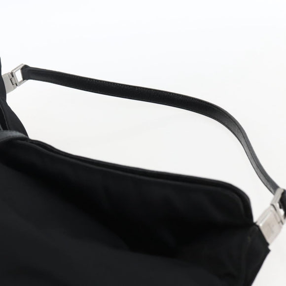 GUCCI Jackie Shoulder Bag Nylon Black Silver Auth ep13535