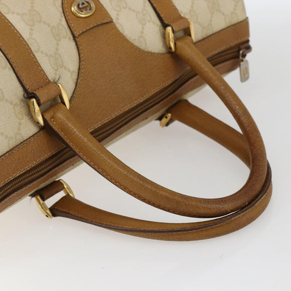 GUCCI GG Supreme Boston Bag PVC Ivory Gold 40 02 007 Auth ep13537