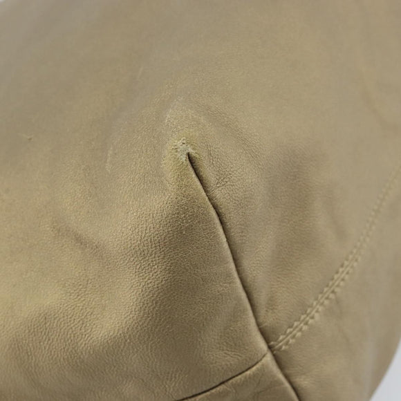 LOEWE Tote Bag Leather Gold Tone Auth ep13539