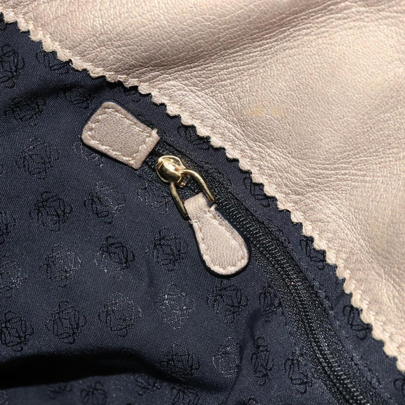 LOEWE Tote Bag Leather Gold Tone Auth ep13539