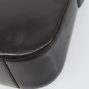 GUCCI Soho Bag Patent leather Dark Brown Silver 007 2046 0250 Auth ep13540-12