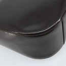 GUCCI Soho Bag Patent leather Dark Brown Silver 007 2046 0250 Auth ep13540-13