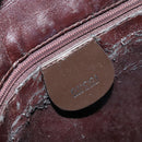 GUCCI Soho Bag Patent leather Dark Brown Silver 007 2046 0250 Auth ep13540-15