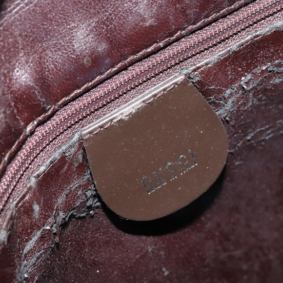 GUCCI Soho Bag Patent leather Dark Brown Silver 007 2046 0250 Auth ep13540
