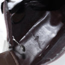 GUCCI Soho Bag Patent leather Dark Brown Silver 007 2046 0250 Auth ep13540-16