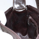 GUCCI Soho Bag Patent leather Dark Brown Silver 007 2046 0250 Auth ep13540-18
