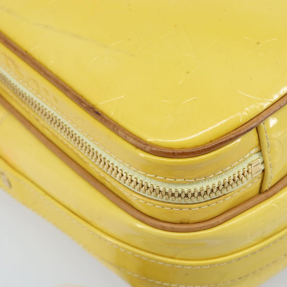 LOUIS VUITTON Monogram Vernis Wooster Bag Lime Yellow M91075 LV Auth ep13543