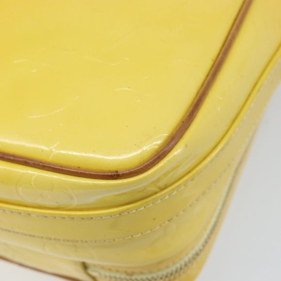 LOUIS VUITTON Monogram Vernis Wooster Bag Lime Yellow M91075 LV Auth ep13543