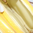 LOUIS VUITTON Monogram Vernis Wooster Bag Lime Yellow M91075 LV Auth ep13543-20