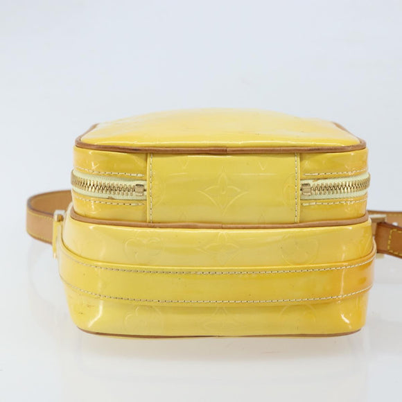 LOUIS VUITTON Monogram Vernis Wooster Bag Lime Yellow M91075 LV Auth ep13543
