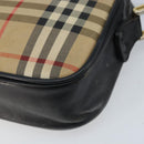 Burberrys Nova Check Shoulder Bag Canvas Beige Gold Auth ep13544-11