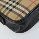 Burberrys Nova Check Shoulder Bag Canvas Beige Gold Auth ep13544-12