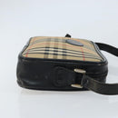 Burberrys Nova Check Shoulder Bag Canvas Beige Gold Auth ep13544-4