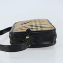 Burberrys Nova Check Shoulder Bag Canvas Beige Gold Auth ep13544-5
