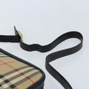 Burberrys Nova Check Shoulder Bag Canvas Beige Gold Auth ep13544-8