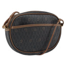 Christian Dior Honeycomb Canvas Shoulder Bag PVC Black Auth ep13545-1