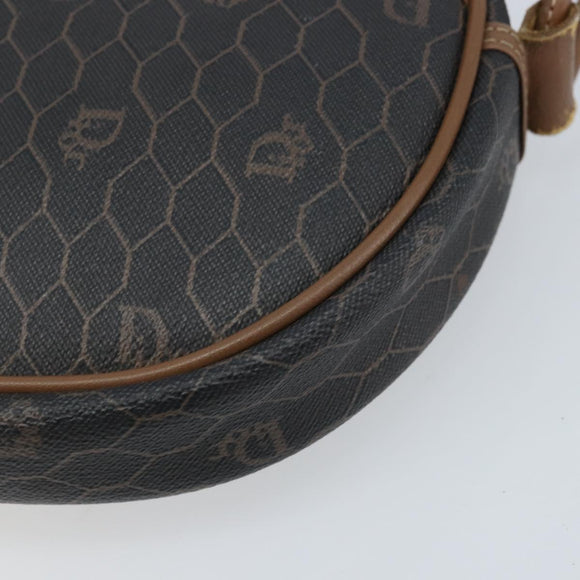 Christian Dior Honeycomb Canvas Shoulder Bag PVC Black Auth ep13545