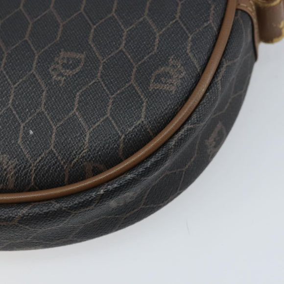 Christian Dior Honeycomb Canvas Shoulder Bag PVC Black Auth ep13545