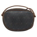 Christian Dior Honeycomb Canvas Shoulder Bag PVC Black Auth ep13545-2