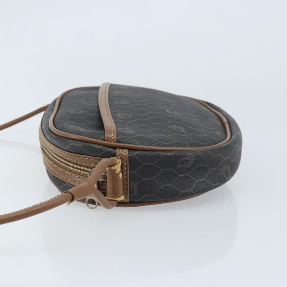 Christian Dior Honeycomb Canvas Shoulder Bag PVC Black Auth ep13545