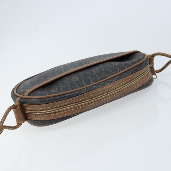 Christian Dior Honeycomb Canvas Shoulder Bag PVC Black Auth ep13545