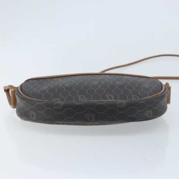 Christian Dior Honeycomb Canvas Shoulder Bag PVC Black Auth ep13545