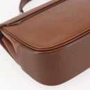 Burberrys Hand Bag Leather Brown Gold Auth ep13546-16