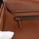 Burberrys Hand Bag Leather Brown Gold Auth ep13546-17