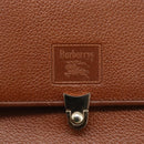 Burberrys Hand Bag Leather Brown Gold Auth ep13546-10