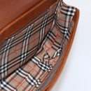 Burberrys Hand Bag Leather Brown Gold Auth ep13546-18