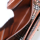 Burberrys Hand Bag Leather Brown Gold Auth ep13546-12