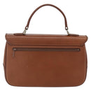 Burberrys Hand Bag Leather Brown Gold Auth ep13546-2