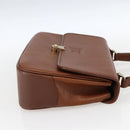 Burberrys Hand Bag Leather Brown Gold Auth ep13546-4