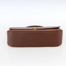 Burberrys Hand Bag Leather Brown Gold Auth ep13546-5