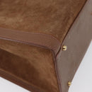 GUCCI Bamboo Hand Bag Suede Brown Gold 002 1095 0260 Auth ep13552-15
