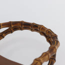 GUCCI Bamboo Hand Bag Suede Brown Gold 002 1095 0260 Auth ep13552-8