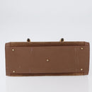 GUCCI Bamboo Hand Bag Suede Brown Gold 002 1095 0260 Auth ep13552-5