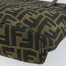 FENDI Zucca Canvas Tote Bag Brown Black Auth ep13557-16