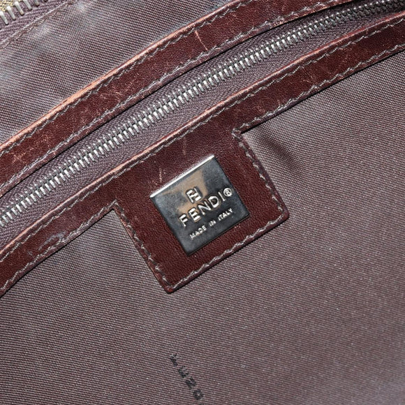 FENDI Zucca Canvas Tote Bag Brown Black Auth ep13557