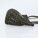 FENDI Zucca Canvas Tote Bag Brown Black Auth ep13557-3