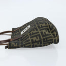 FENDI Zucca Canvas Tote Bag Brown Black Auth ep13557-4